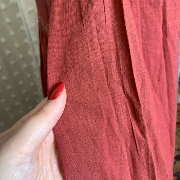 Vintage 70s/80s Pink Sequined Indian Cotton Dress with Lantern Sleeves, Hippie - Picture 4 of 5